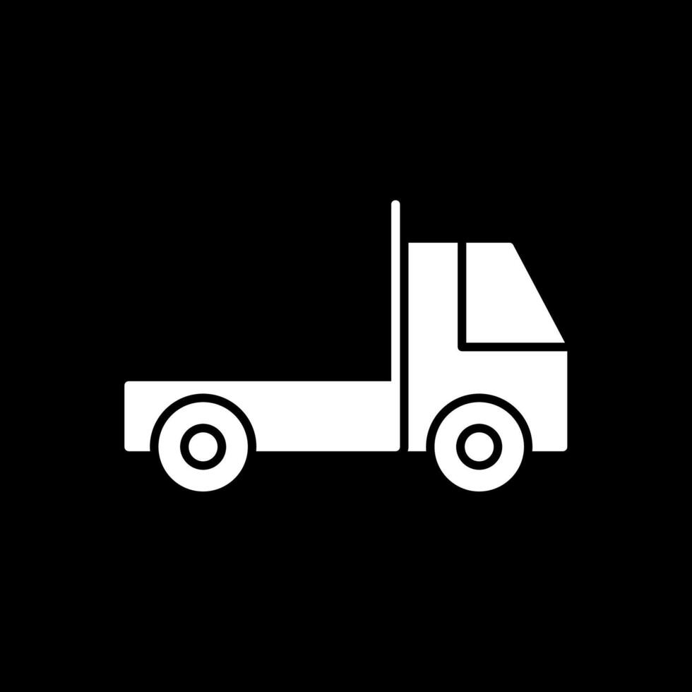 vrachtwagen glyph omgekeerd icoon vector