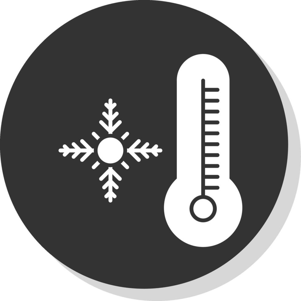 sneeuwvlok glyph grijs cirkel icoon vector