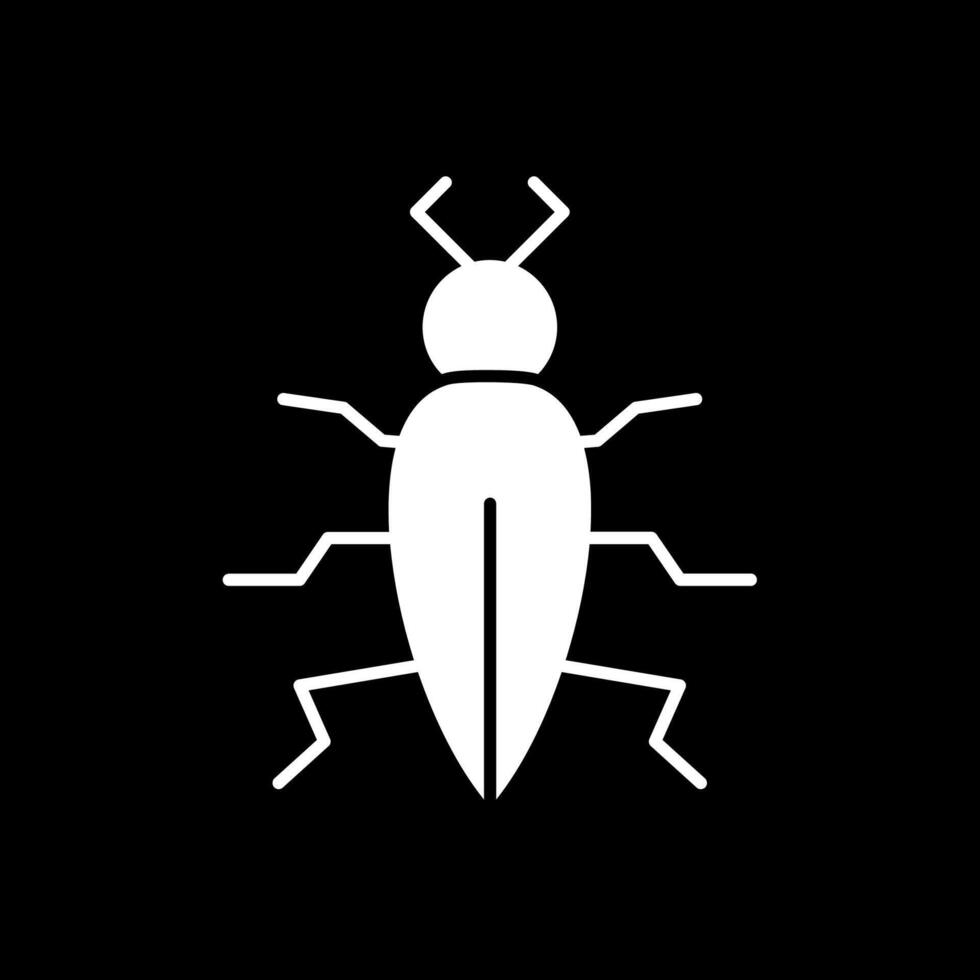 insect glyph omgekeerd icoon vector