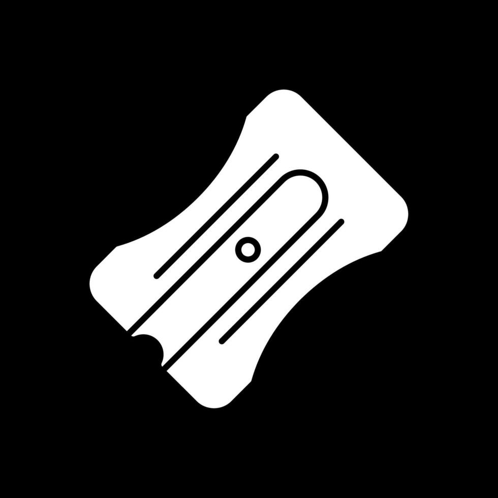 potlood slijper glyph omgekeerd icoon vector
