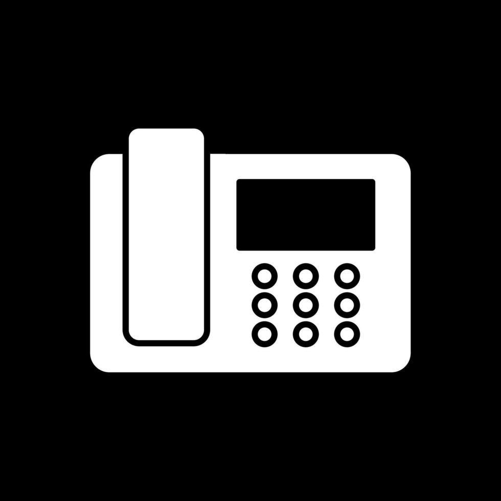 telefoon glyph omgekeerd pictogram vector