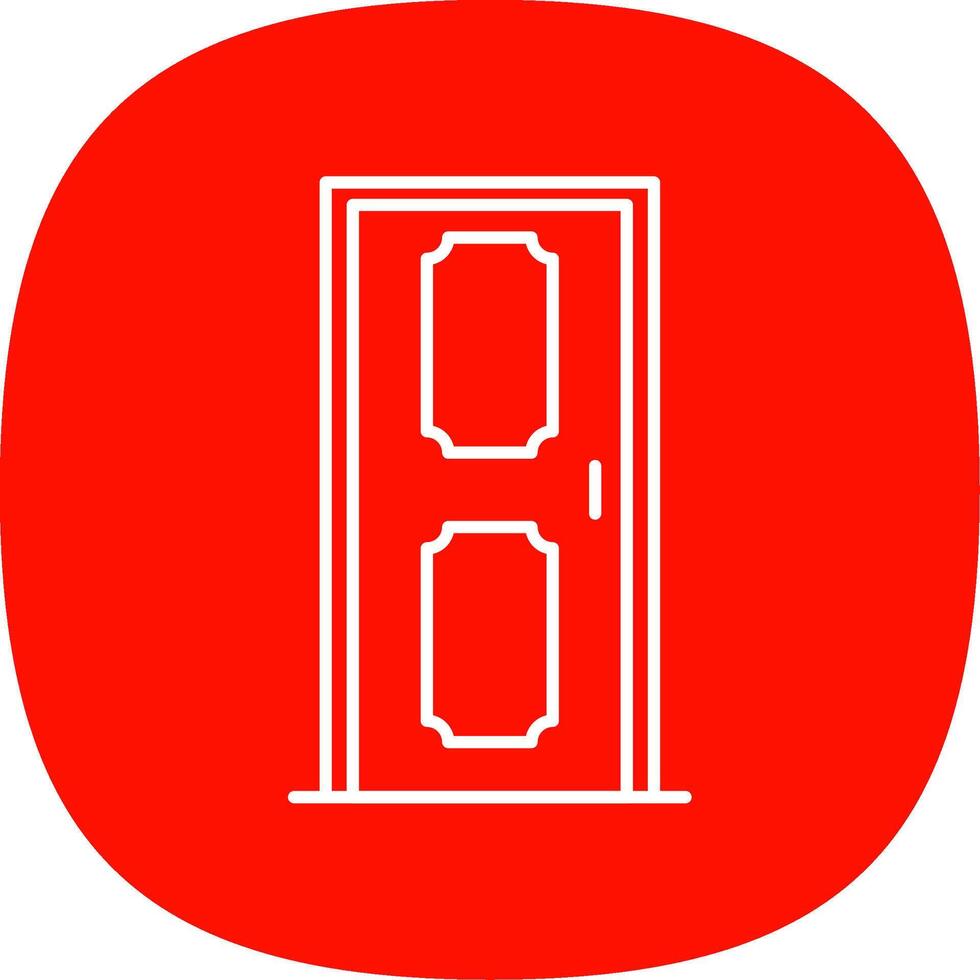 deur lijn kromme icoon vector