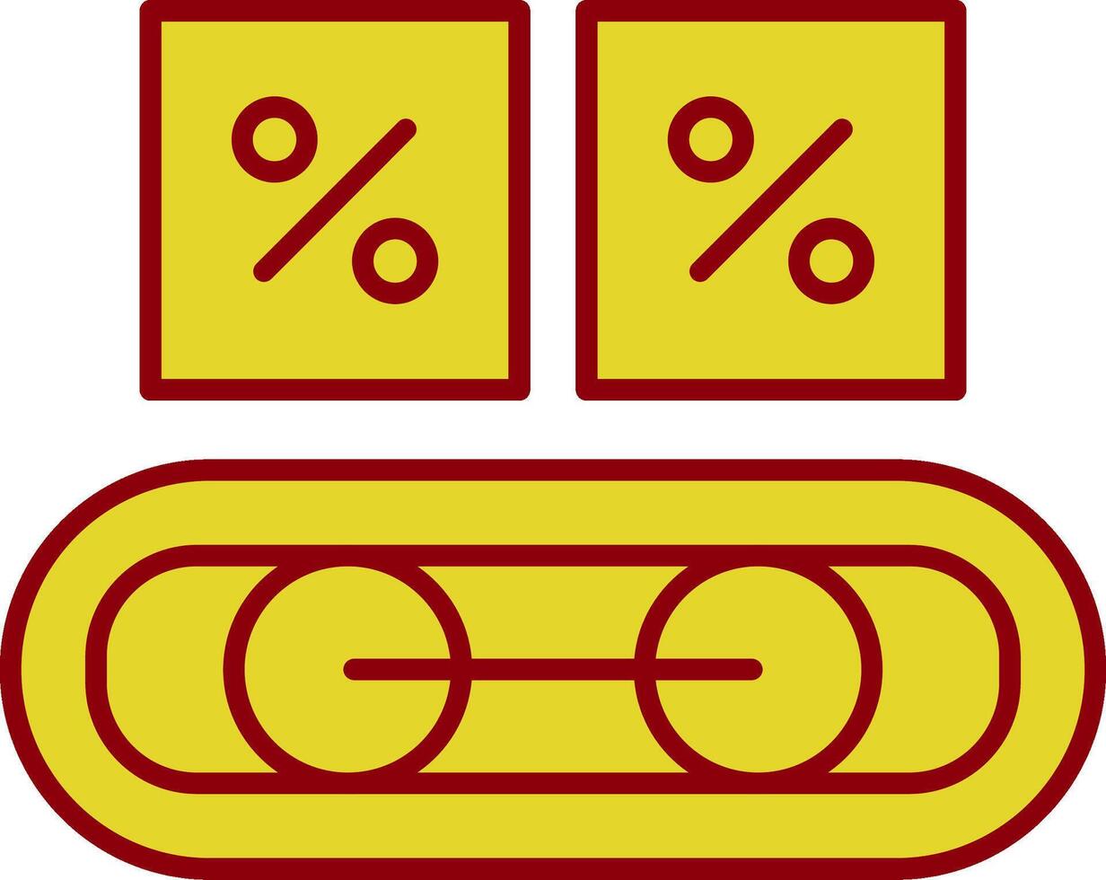 transportband band lijn twee kleur icoon vector