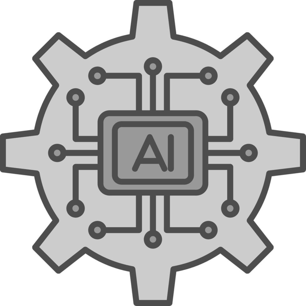 kunstmatig intelligentie- filay icoon vector
