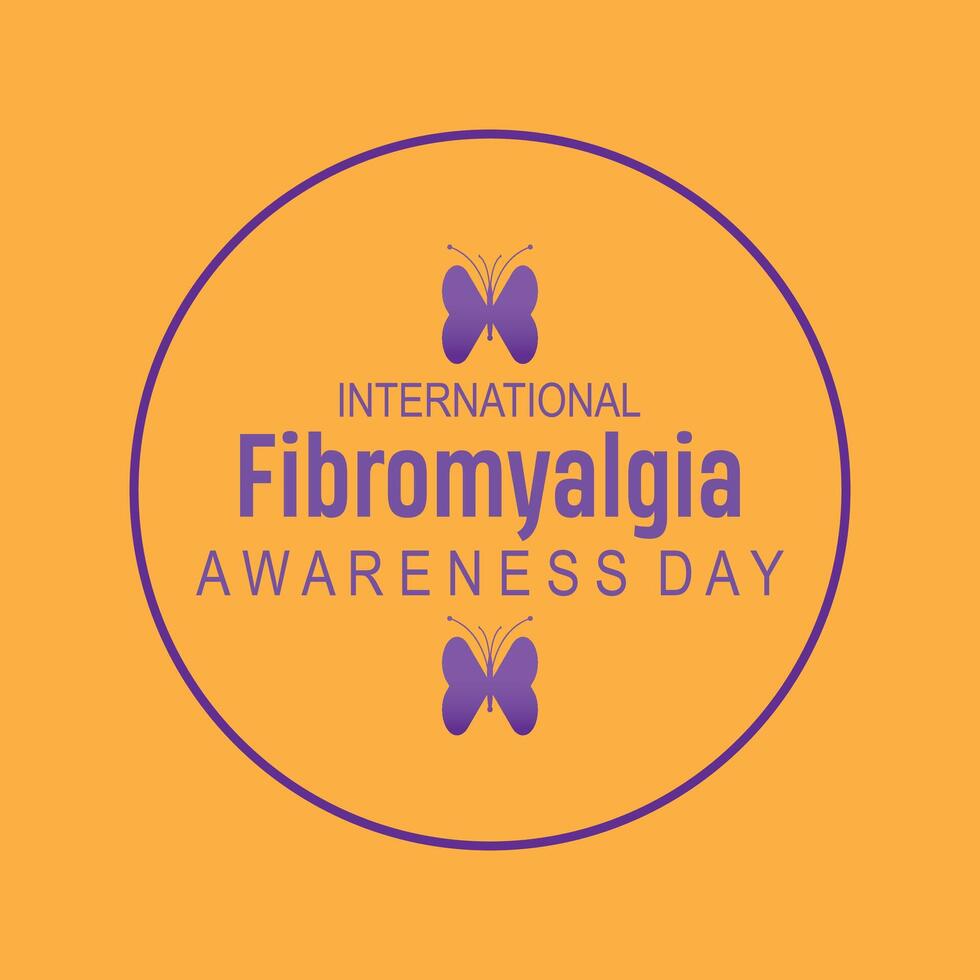 fibromyalgie Internationale bewustzijn dag opgemerkt elke jaar in kunnen. sjabloon voor achtergrond, banier, kaart, poster met tekst inscriptie. vector