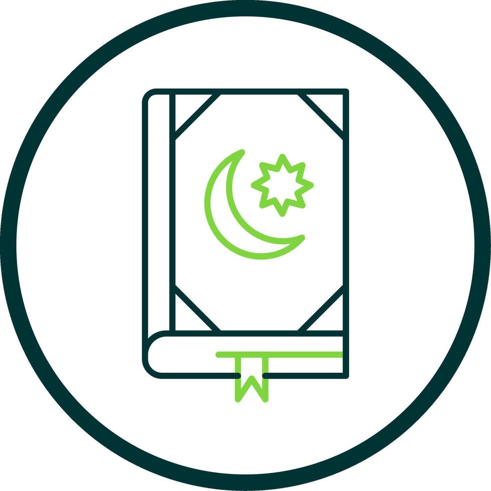 koran lijn cirkel icoon vector