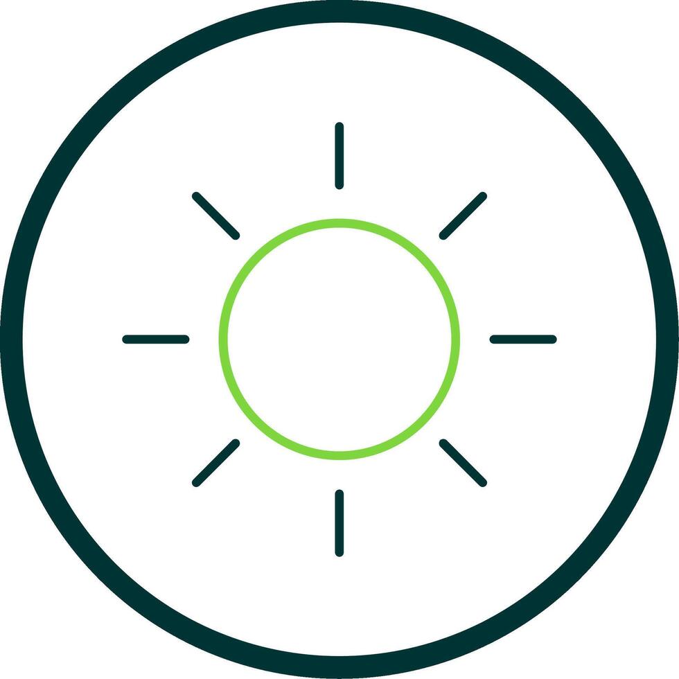 zon lijn cirkel icoon vector
