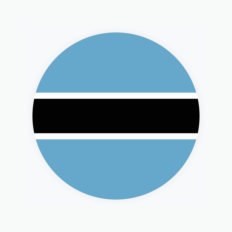 botswana nationaal vlag illustratie. botswana ronde vlag. vector