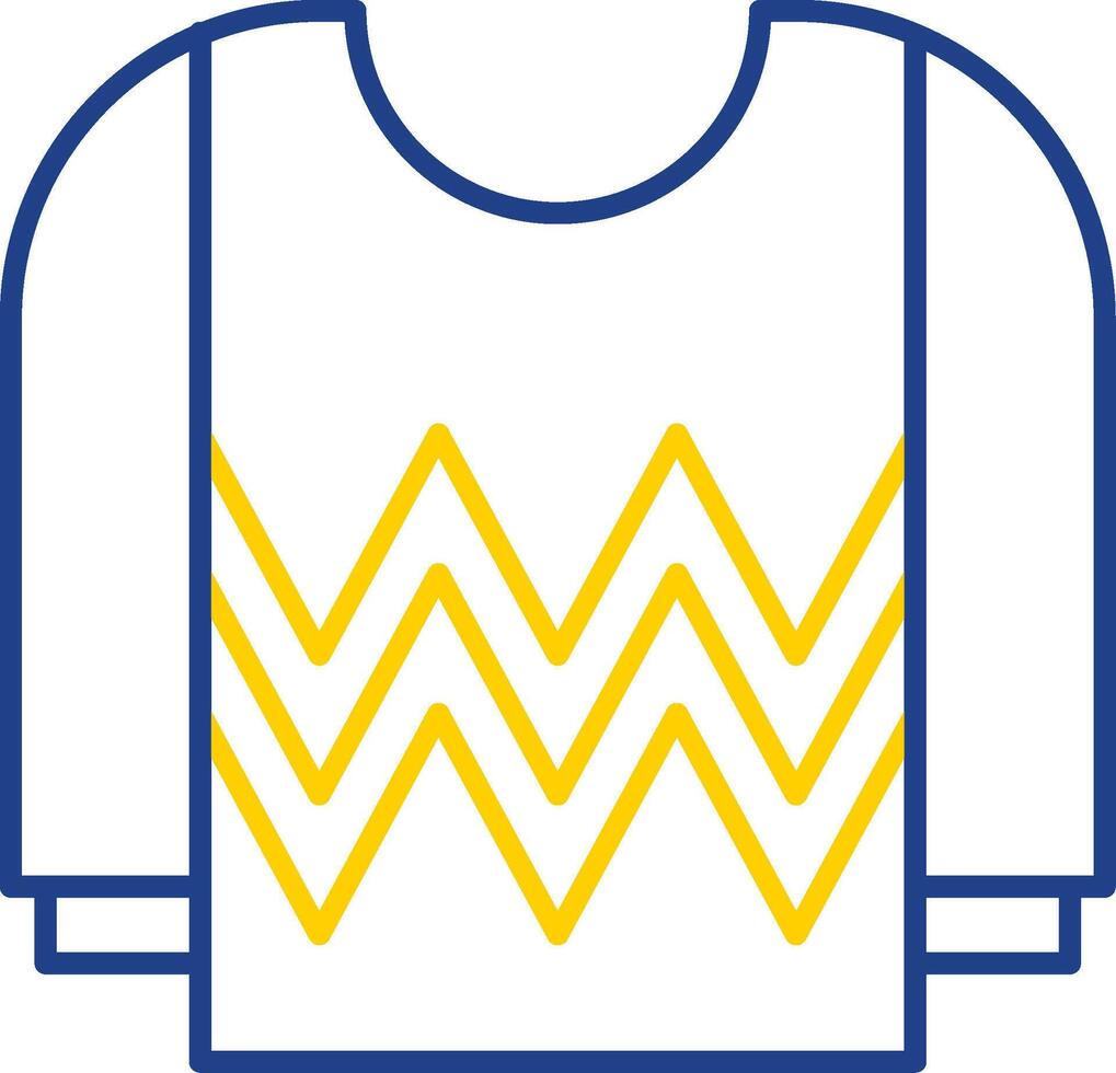 Jersey lijn twee kleur icoon vector