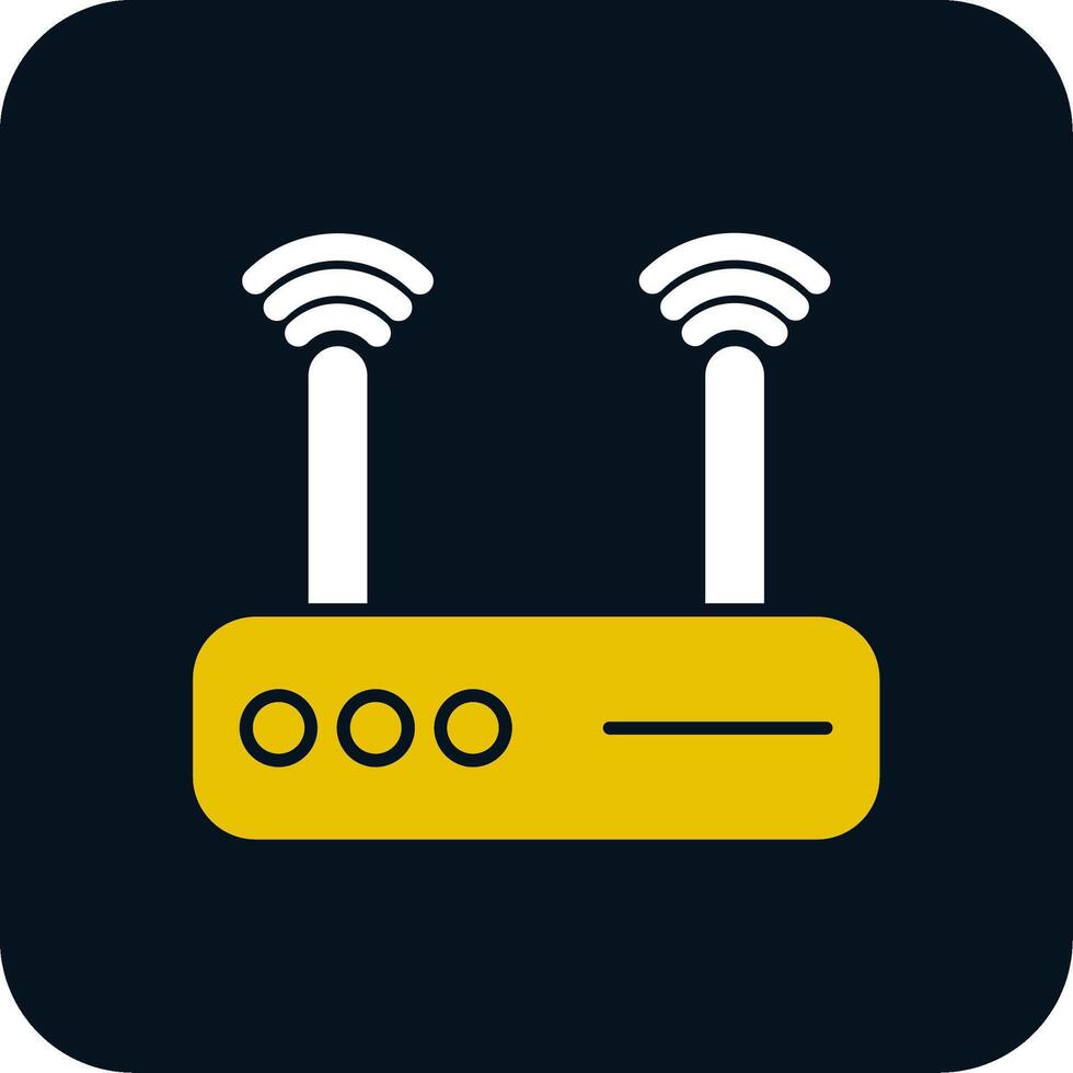 modem glyph twee kleur icoon vector