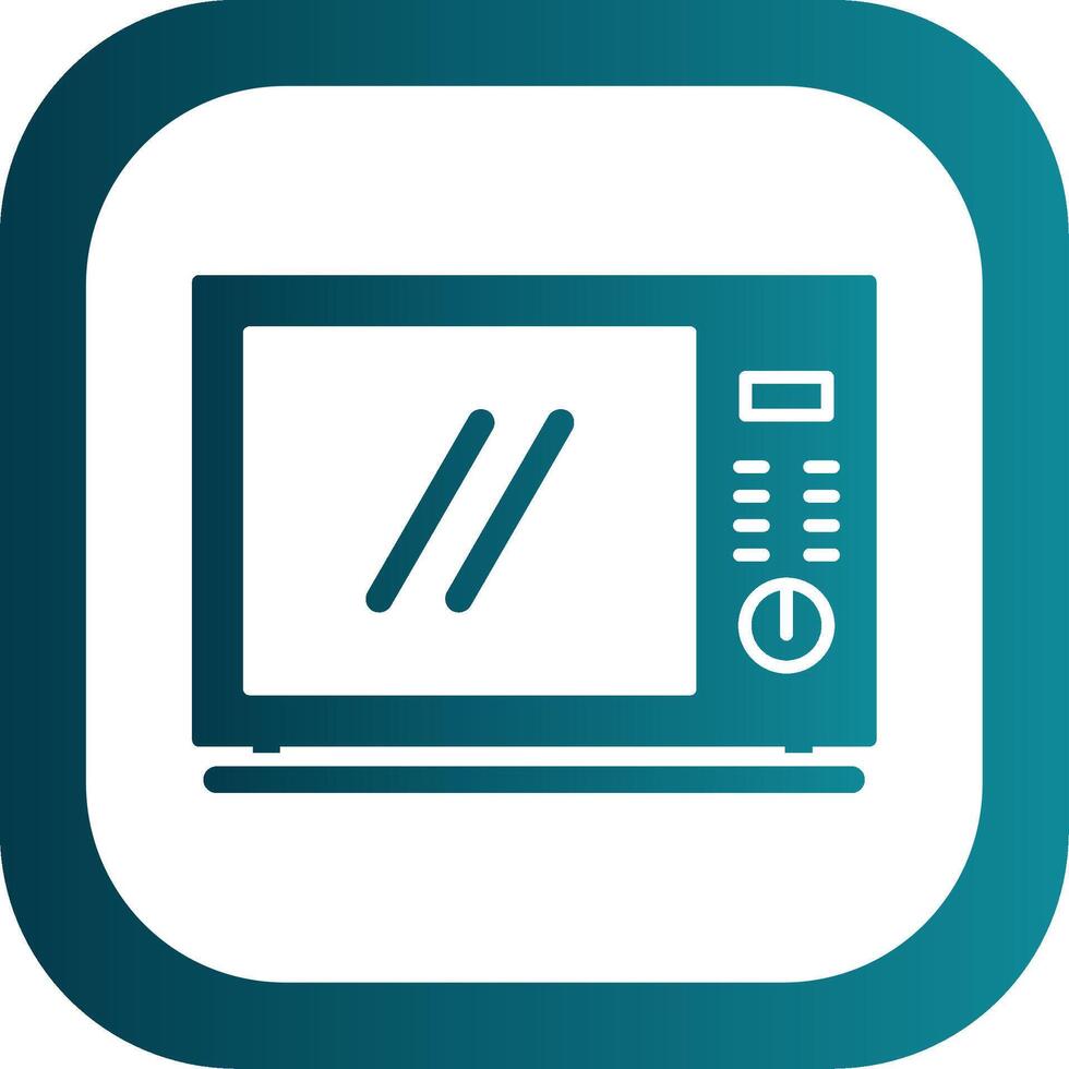 magnetronoven glyph helling ronde hoek icoon vector