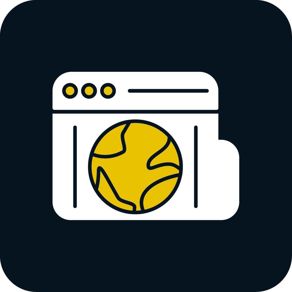 browser glyph twee kleur icoon vector