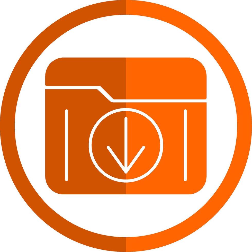 downloaden glyph oranje cirkel icoon vector