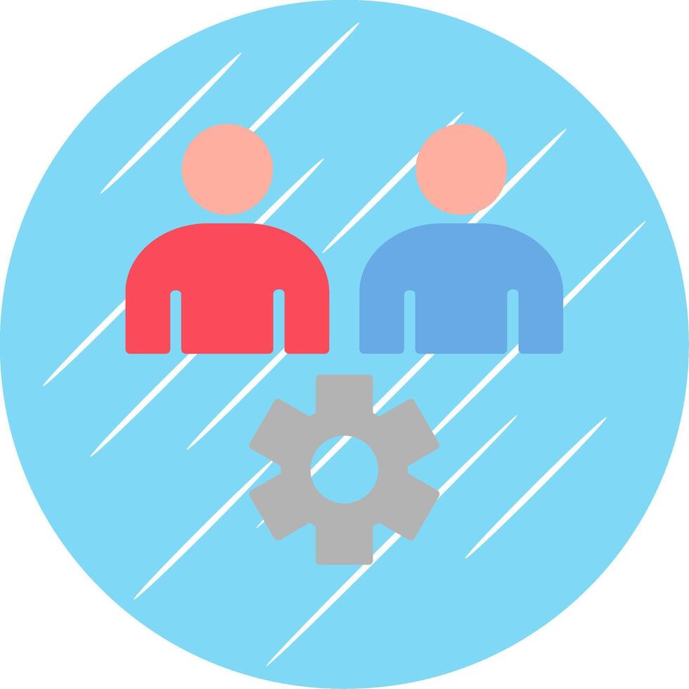 bedrijf mensen vlak blauw cirkel icoon vector