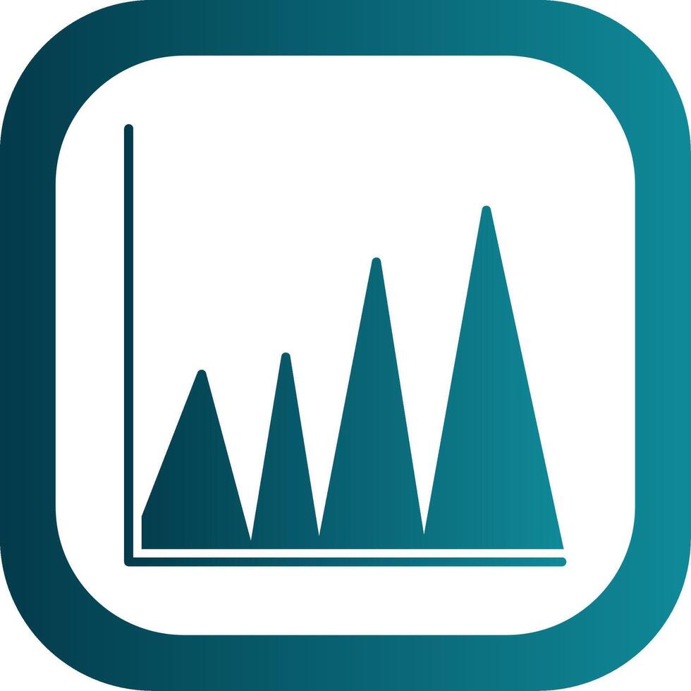 diagram glyph helling ronde hoek icoon vector