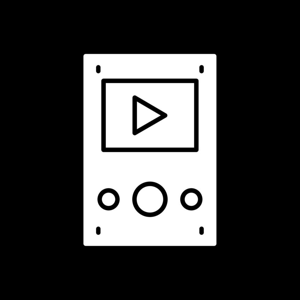 pictogram glyph van muziekspeler omgekeerd vector