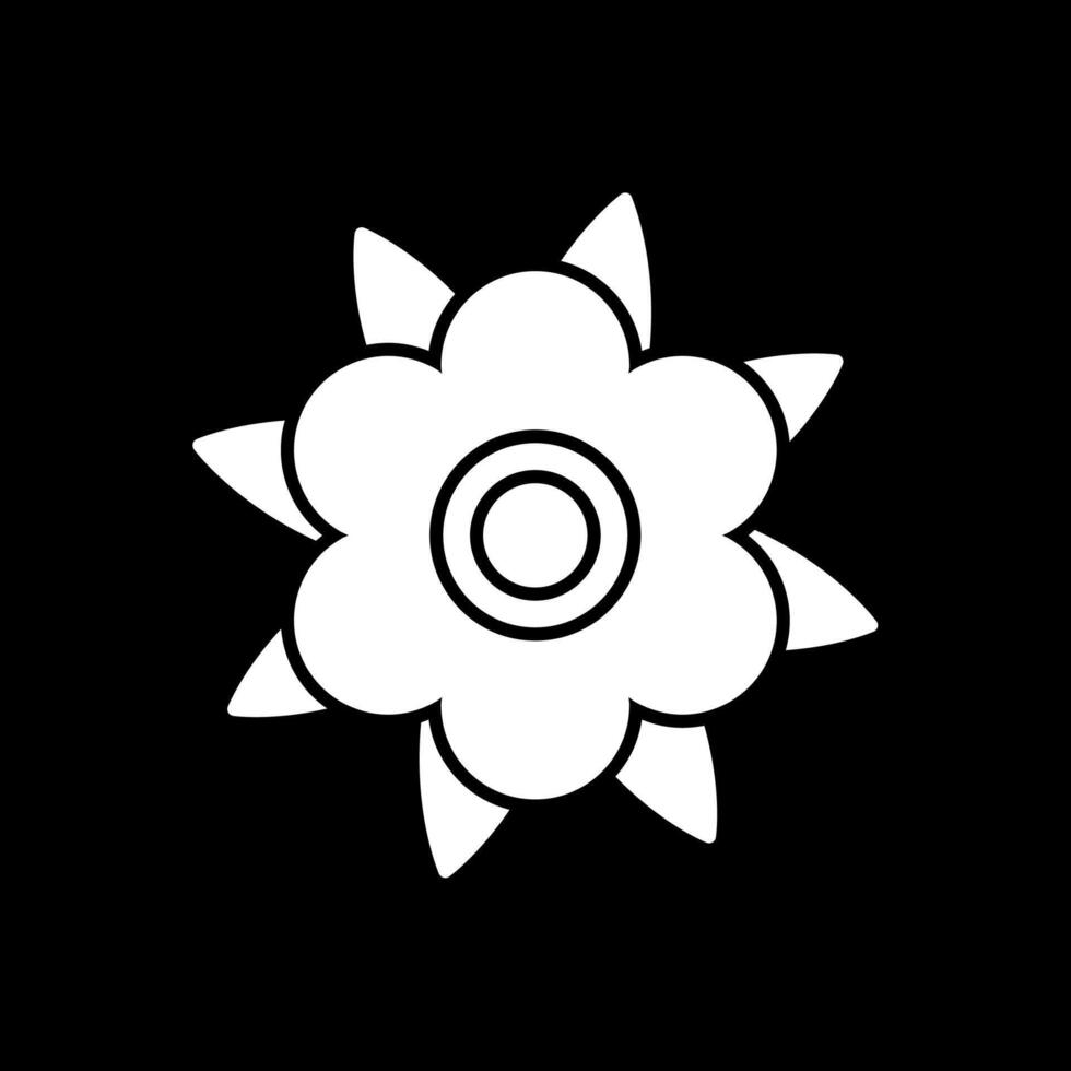 dahlia glyph omgekeerd icoon vector