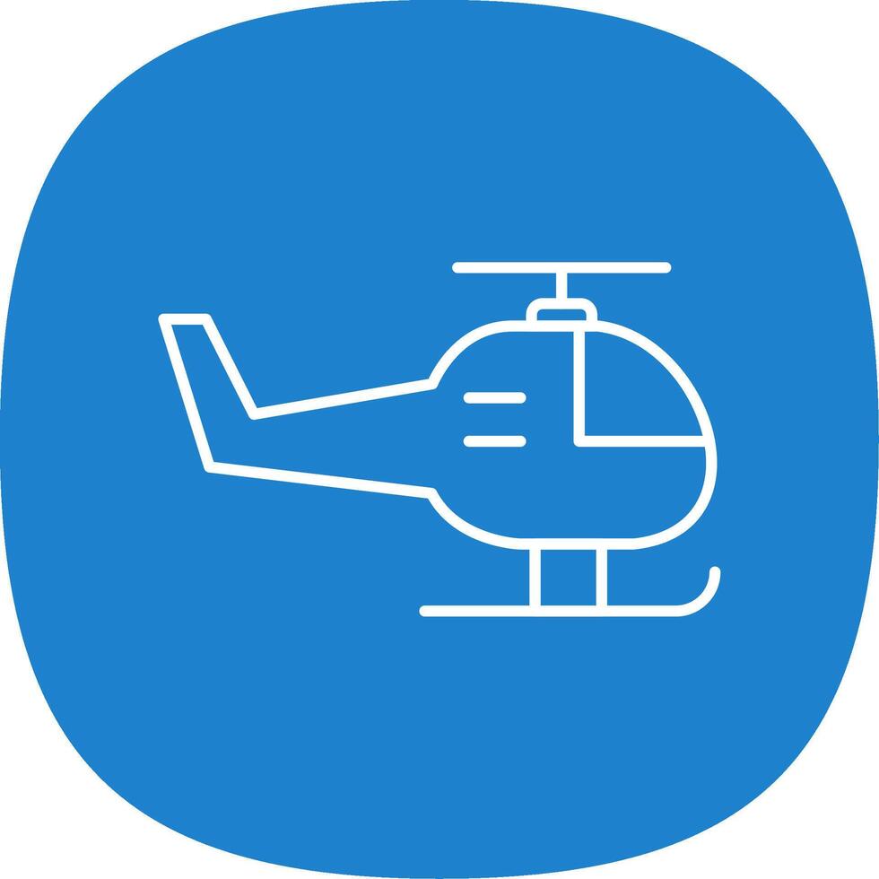 helikopter lijn kromme icoon vector