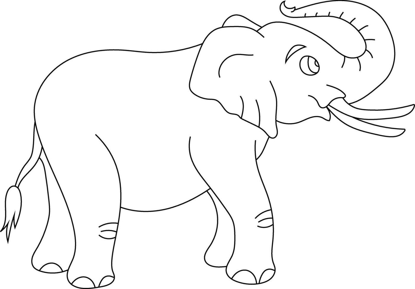 schets olifant clip art. tekening dieren clip art. tekenfilm wild dieren clip art voor geliefden van dieren in het wild vector