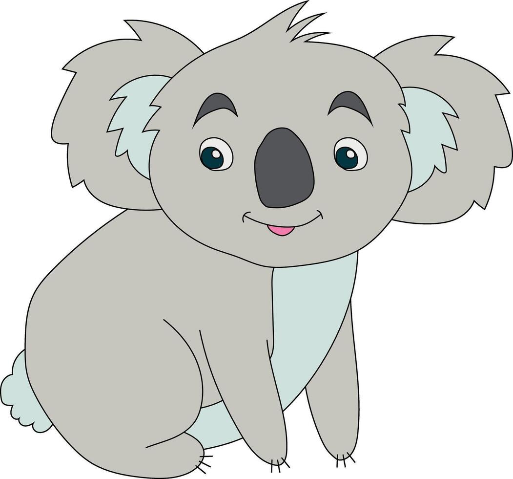 kleurrijk koala clip art. tekening dieren clip art. tekenfilm wild dieren clip art voor geliefden van dieren in het wild vector