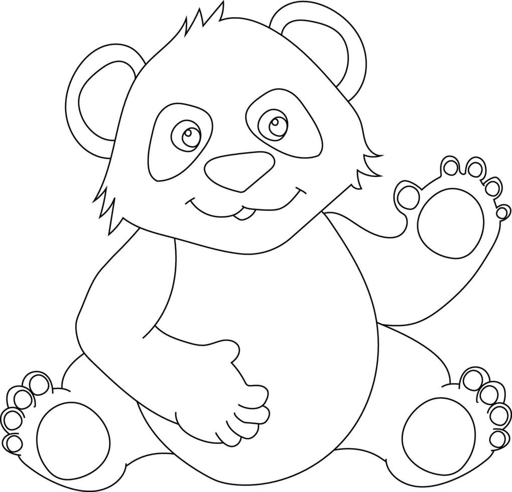 schets panda clip art. tekening dieren clip art. tekenfilm wild dieren clip art voor geliefden van dieren in het wild vector