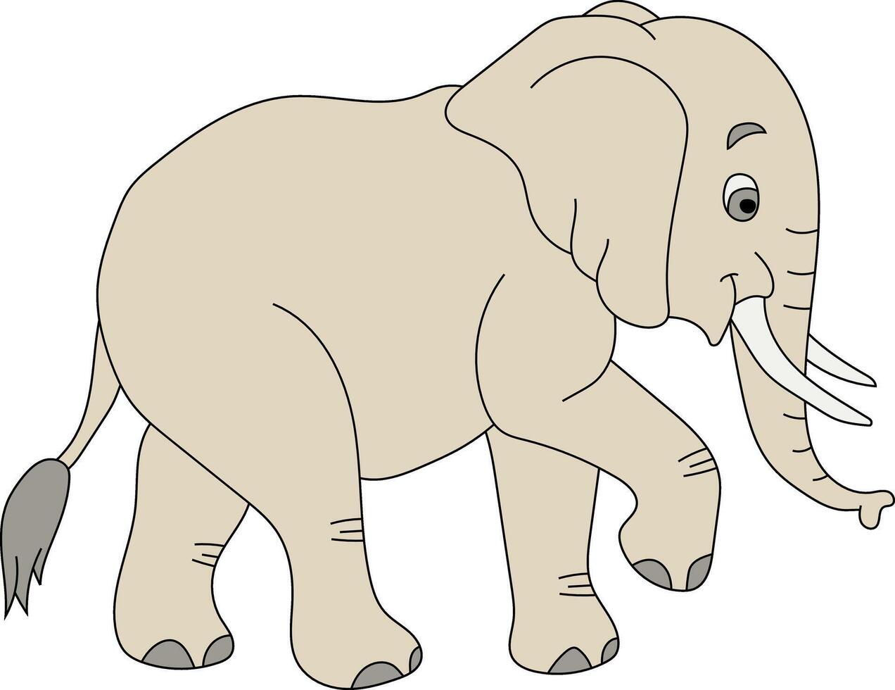 kleurrijk olifant clip art. tekening dieren clip art. tekenfilm wild dieren clip art voor geliefden van dieren in het wild vector