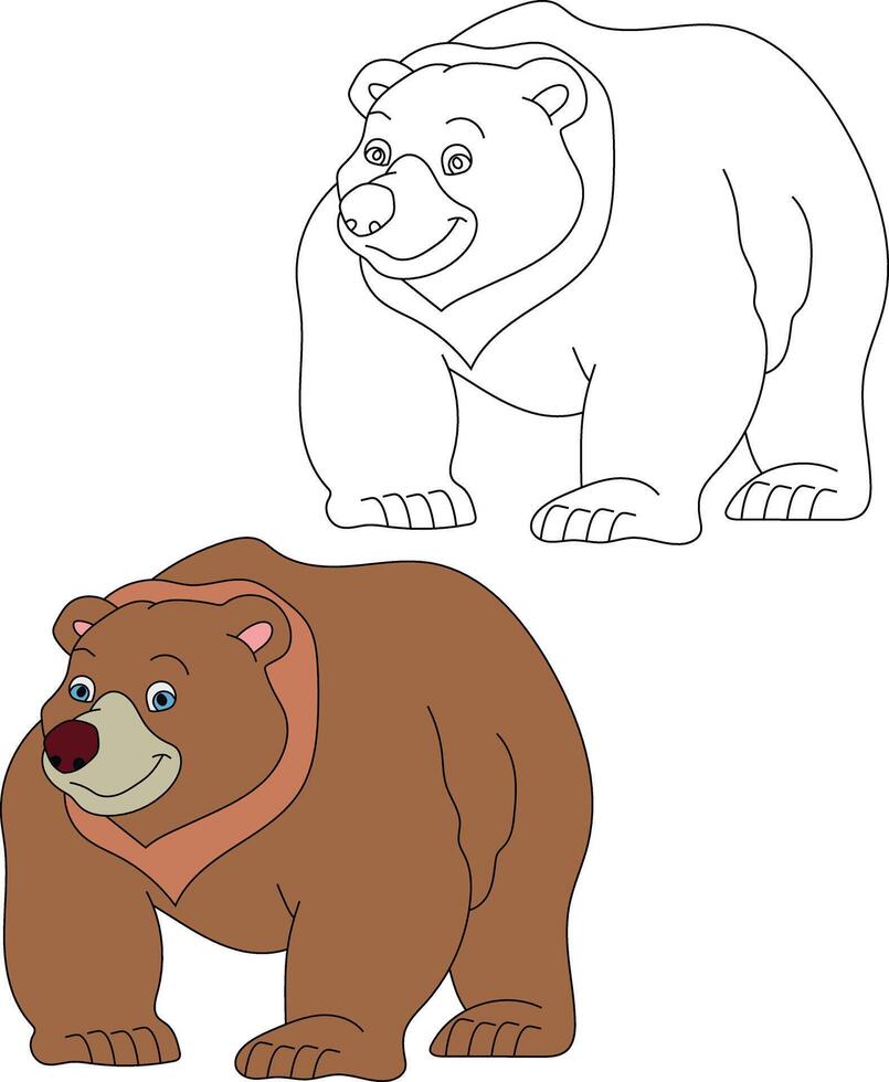 beer clip art set. tekenfilm wild dieren clip art reeks voor geliefden van dieren in het wild vector