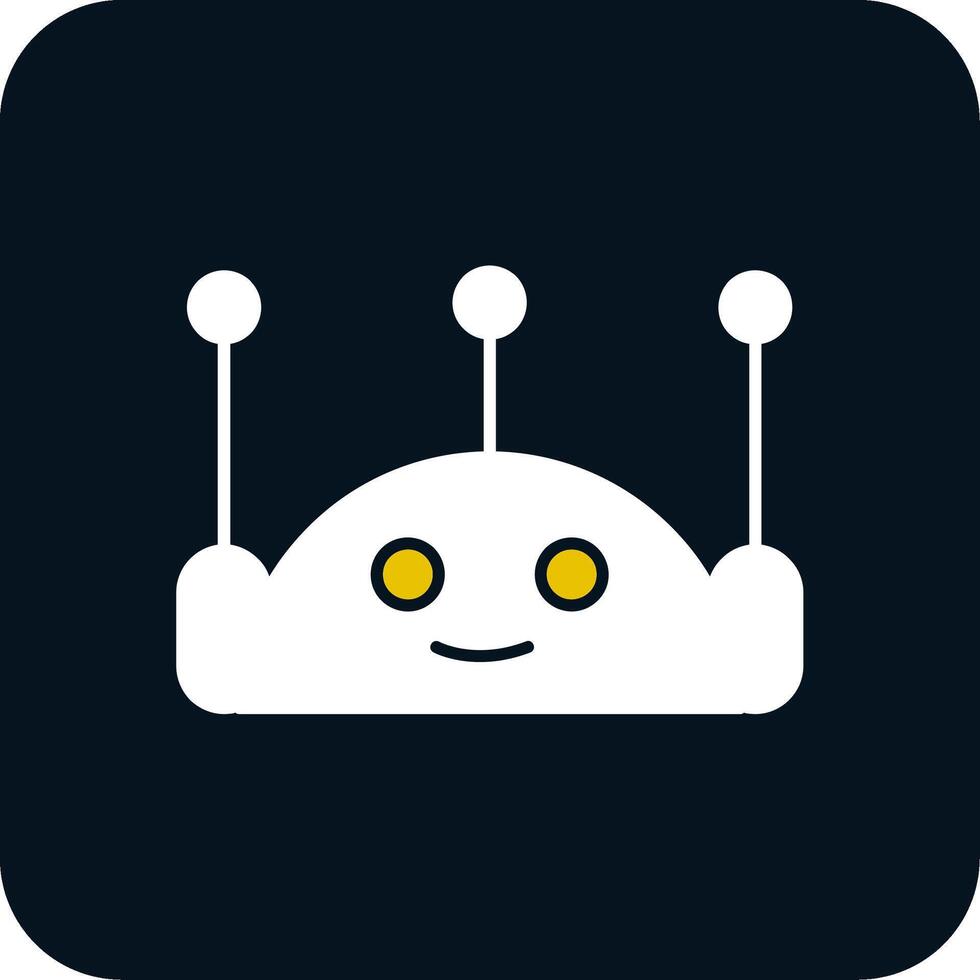 Chatbot glyph twee kleur icoon vector