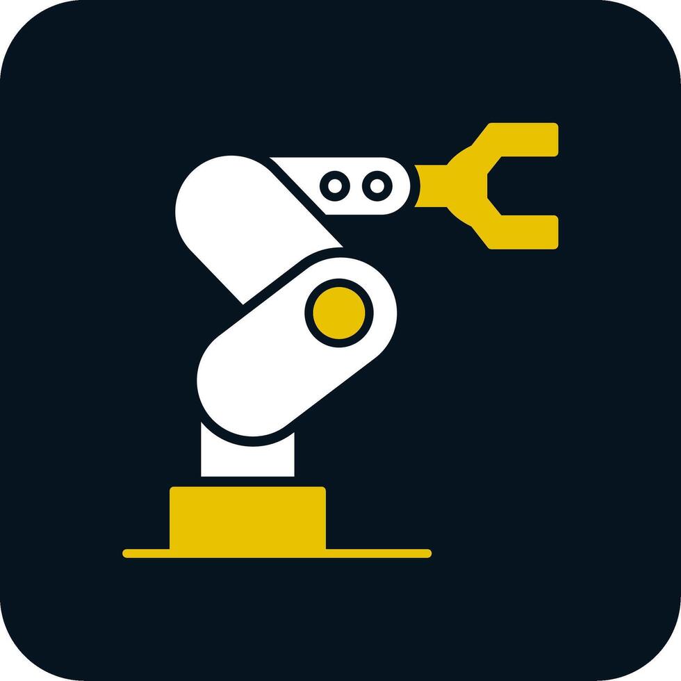 industrieel robot glyph twee kleur icoon vector