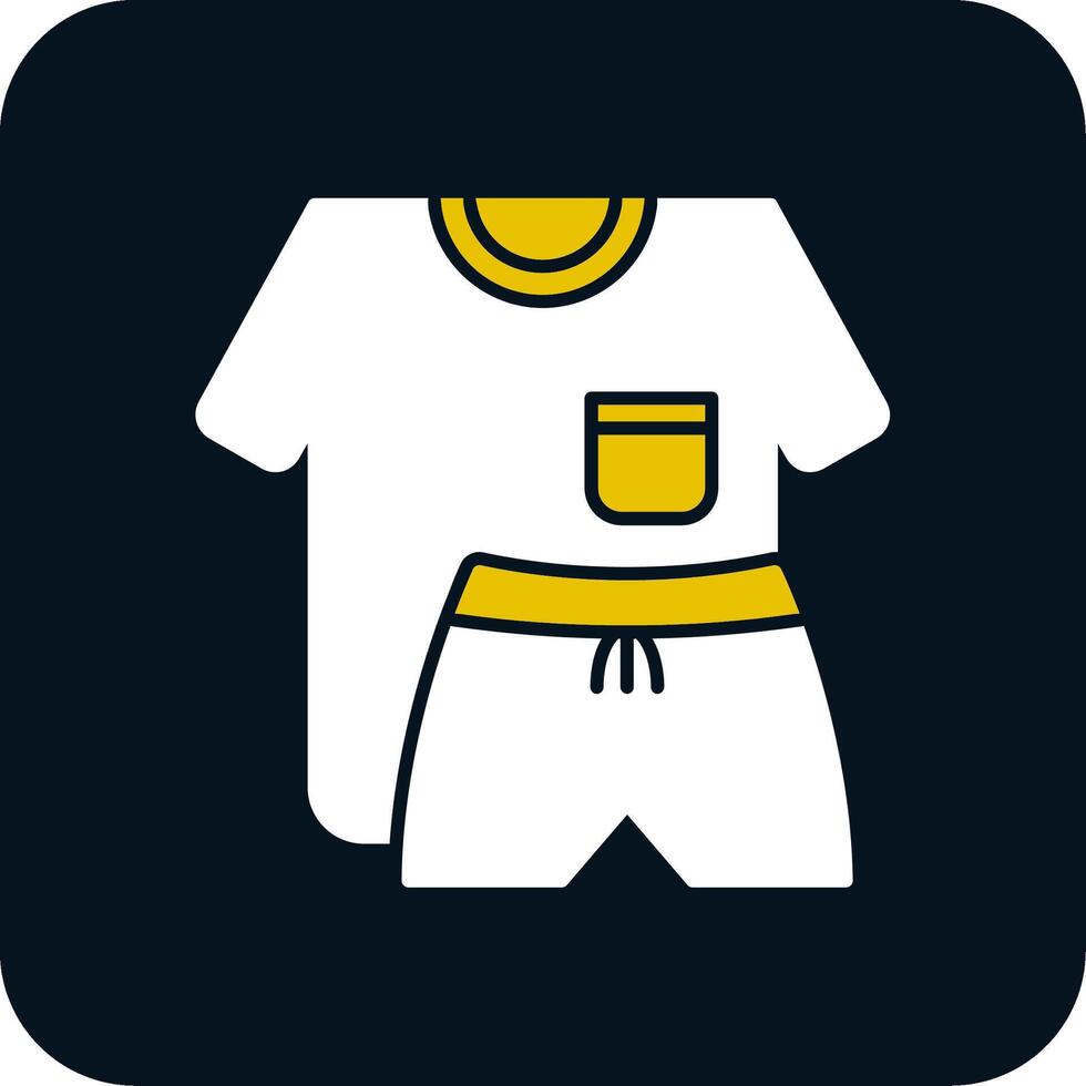 sportkleding glyph tweekleurig pictogram vector