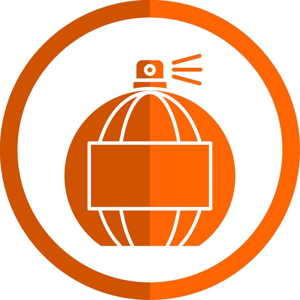 parfum glyph oranje cirkel icoon vector