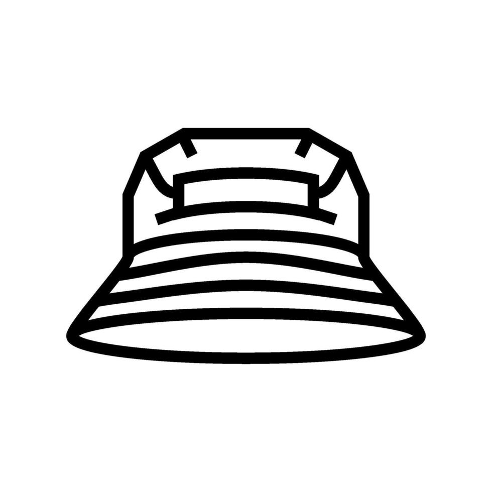 emmer hoed streetwear kleding mode lijn icoon illustratie vector