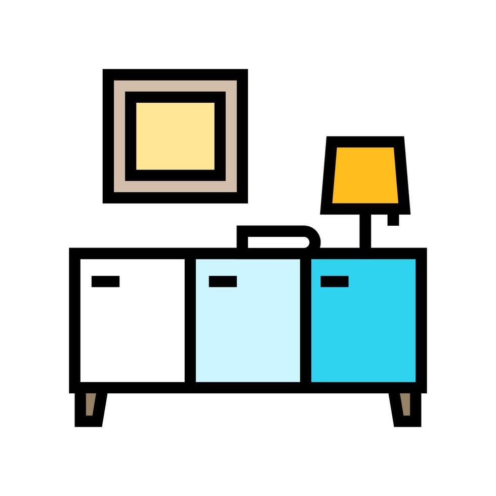 minimalistische decor levensstijl kleur icoon illustratie vector