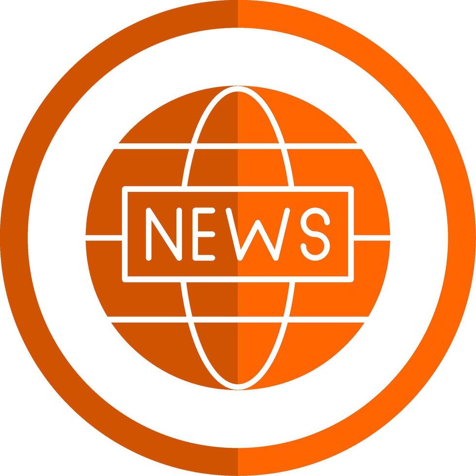 nieuws verslag doen van glyph oranje cirkel icoon vector