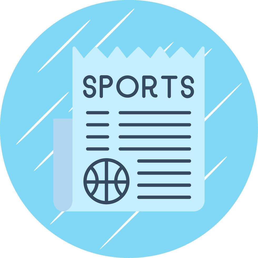 sport- nieuws vlak blauw cirkel icoon vector