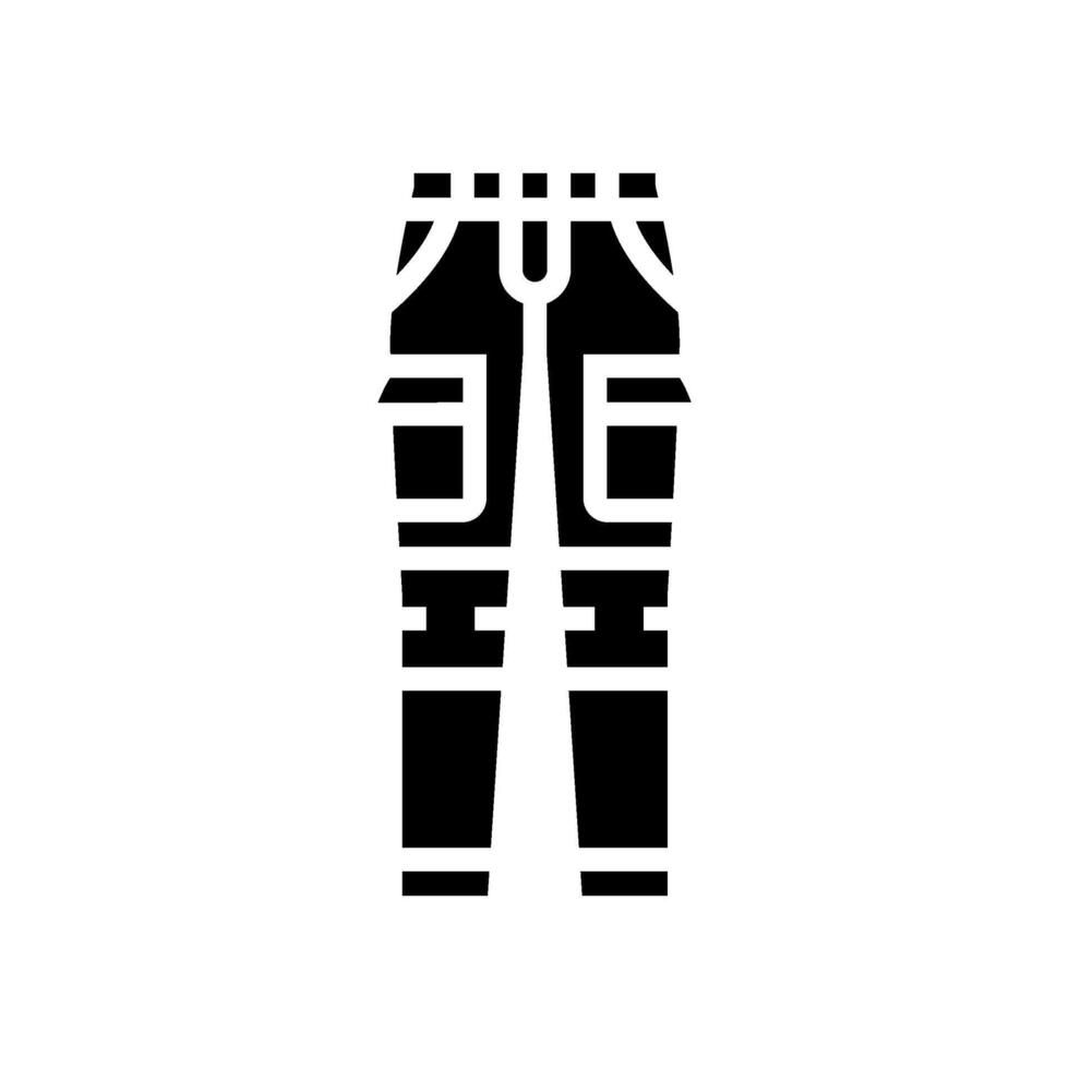 lading broek wijnoogst mode glyph icoon illustratie vector