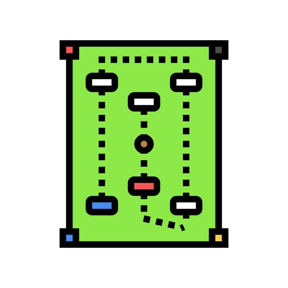 rechtbank croquet spel kleur icoon illustratie vector