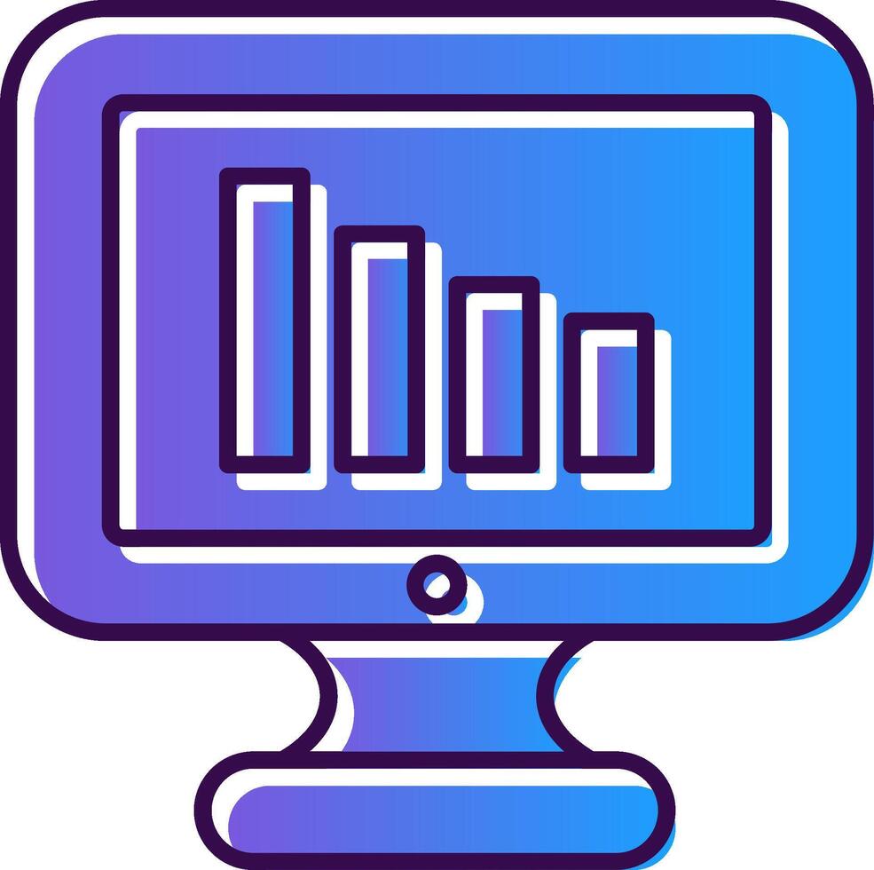 bar tabel helling gevulde icoon vector