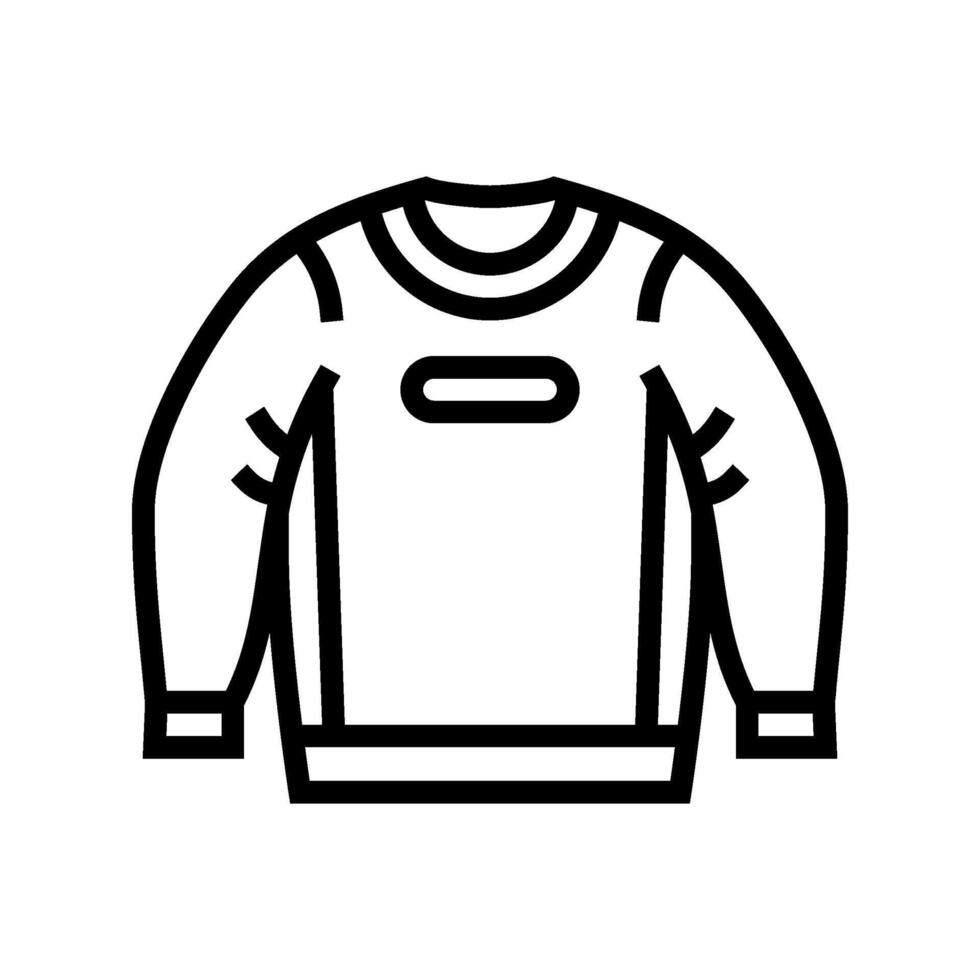 ronde hals sweater streetwear kleding mode lijn icoon illustratie vector