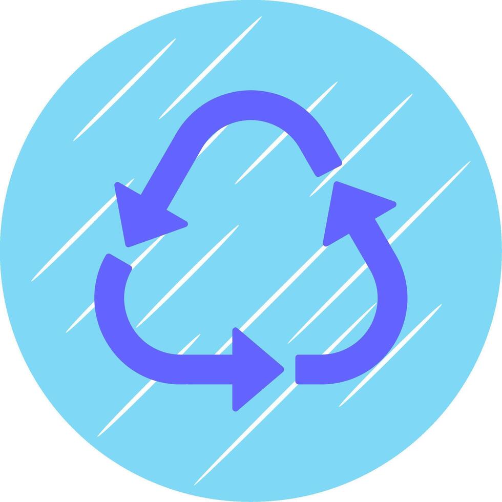 recycle vlak blauw cirkel icoon vector