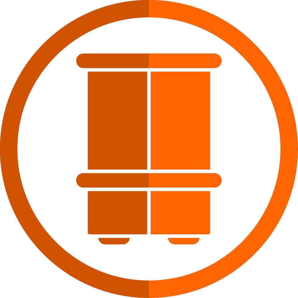 garderobe glyph oranje cirkel icoon vector