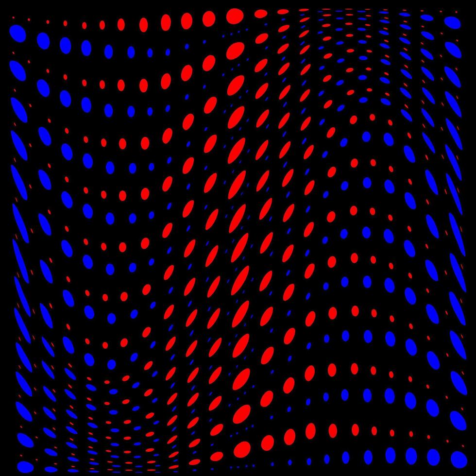 abstract achtergrond in de het formulier van rood en blauw cirkels en golvend lijnen vector