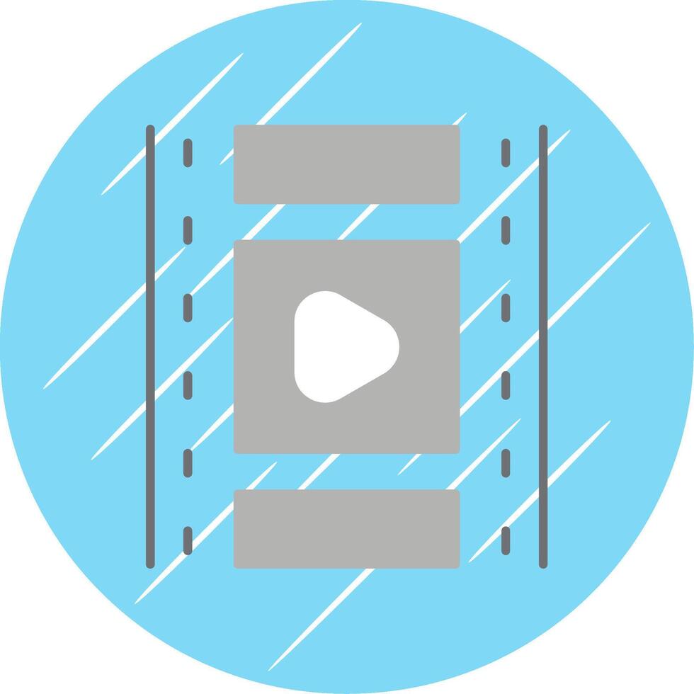 film haspel vlak blauw cirkel icoon vector