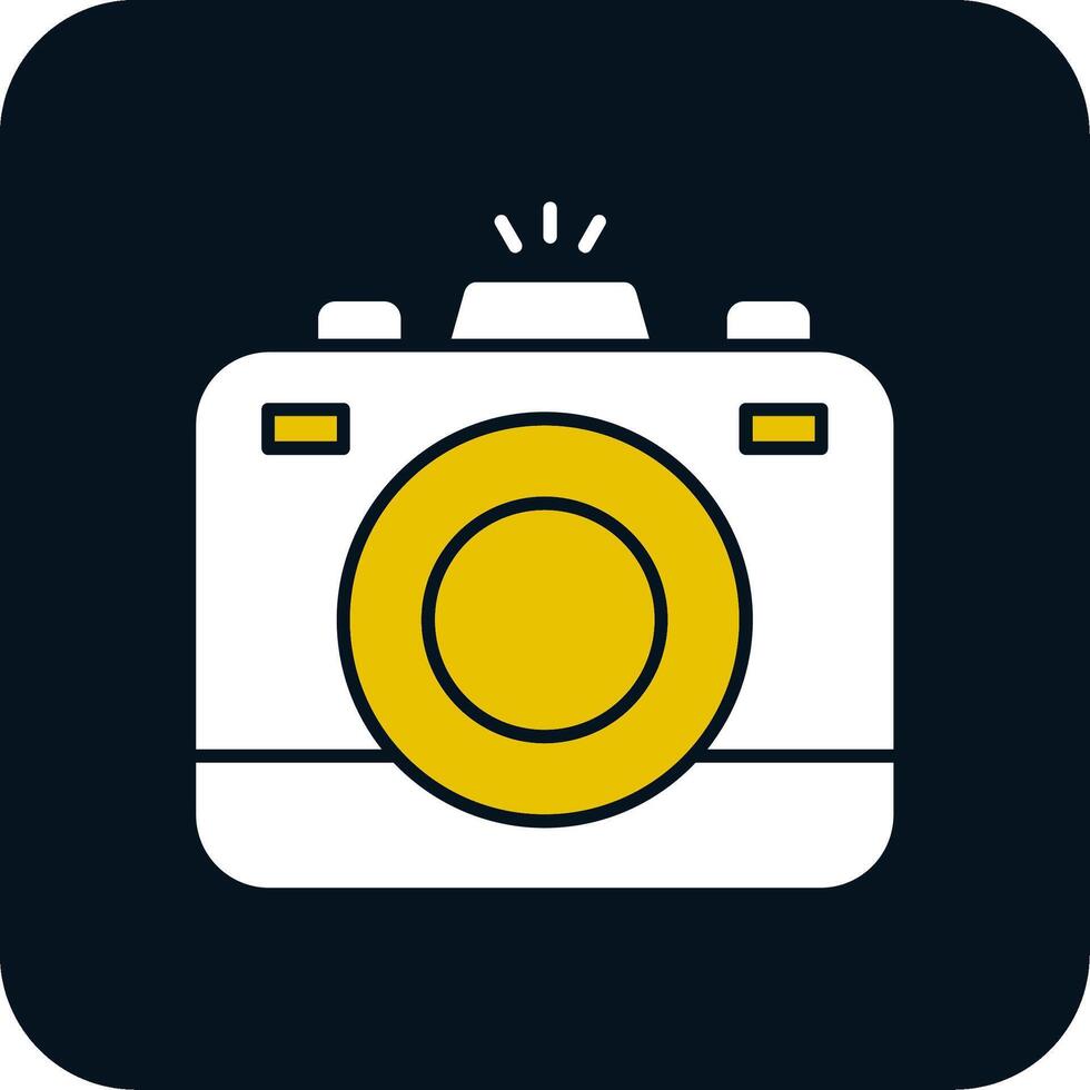 foto camera glyph twee kleur icoon vector