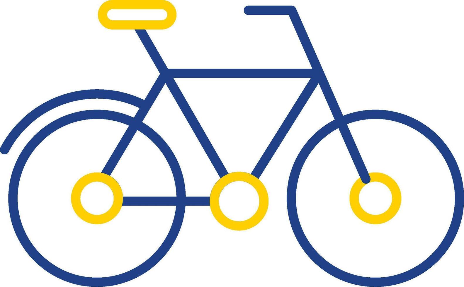 fiets lijn twee kleuren icoon vector