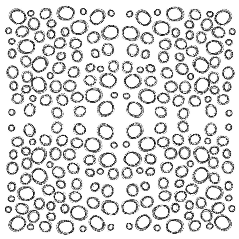 wit achtergrond versierd met een patroon van cirkels getrokken in tekening stijl vector