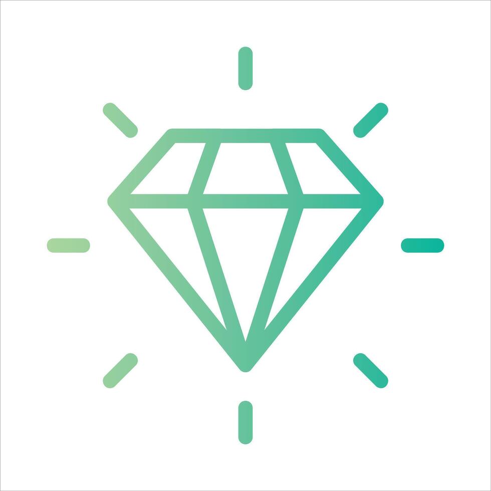 diamant in vlak ontwerp stijl vector