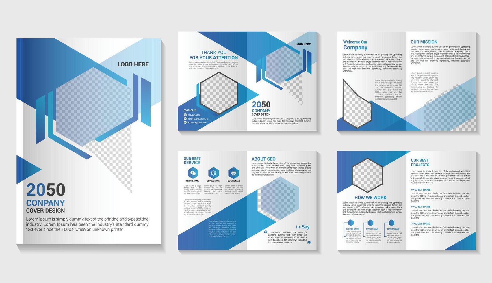 zakelijke bedrijf profiel brochure sjabloon ontwerp vector