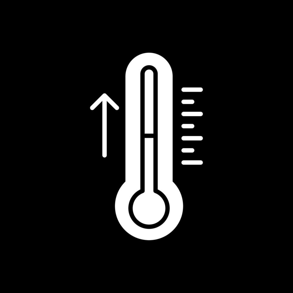 thermometer glyph omgekeerd pictogram vector