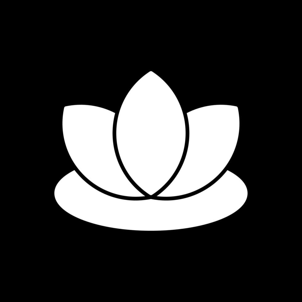 lotus glyph omgekeerd pictogram vector